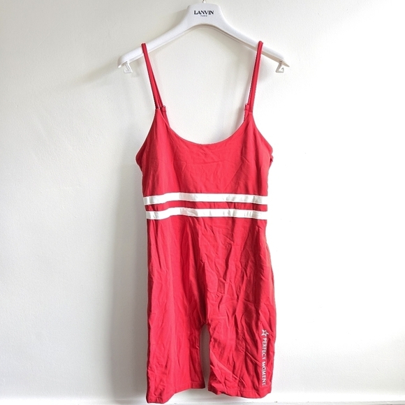 New Perfect Moment Seamless Stripe Red Fitness Suit NWT Large - Picture 7 of 13